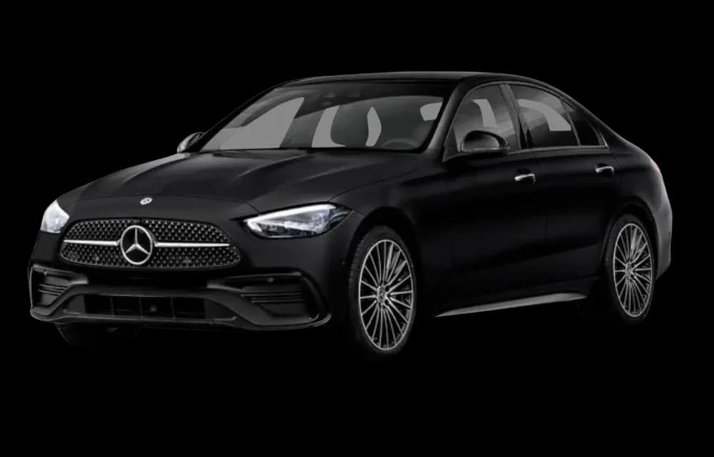 Luxury Mercedes-Benz sedan on a city street
